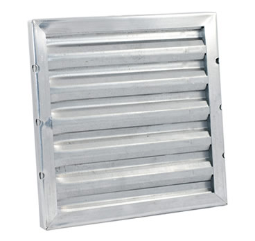 Galvanized steel baffle filter without handle
