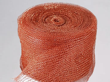 Copper knitted mesh filter for lubricate oil filtration