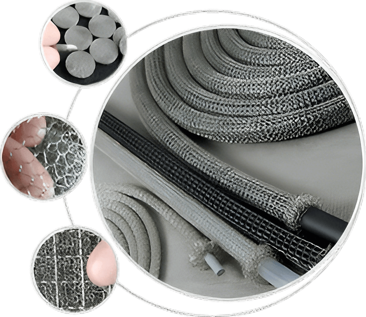 Versatile knitted mesh filters with diverse shapes for depth filtration