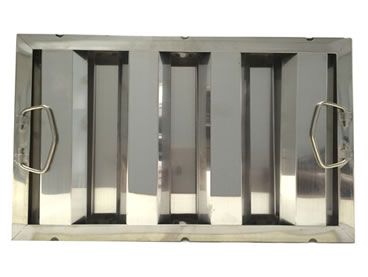 Stainless steel baffle filter with handles & polished appearance