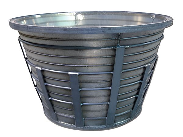 Wedge wire screen with external supports